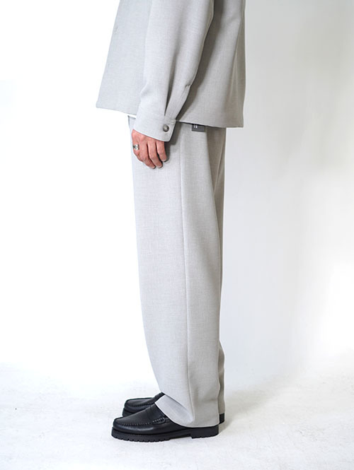 SALUTE HELM  梳毛トップ調ダブルクロス リラックスワイドパンツ (66004)