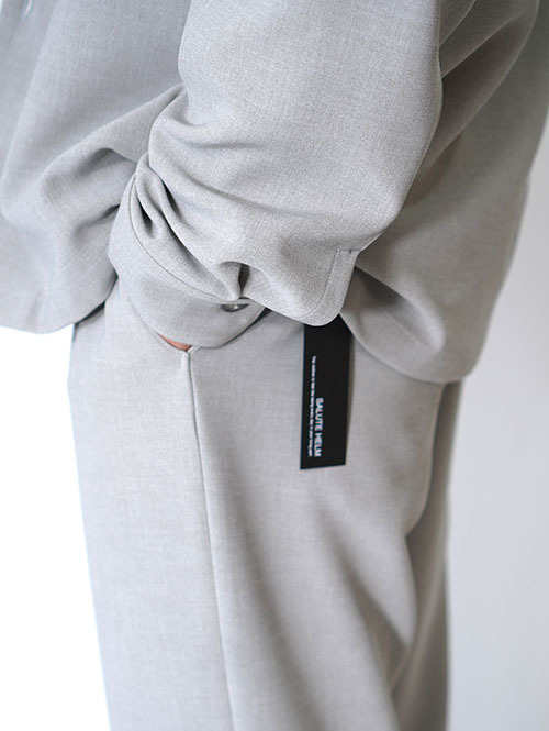 SALUTE HELM  梳毛トップ調ダブルクロス リラックスワイドパンツ (66004)