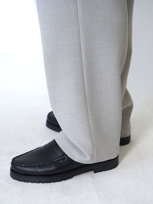 SALUTE HELM  梳毛トップ調ダブルクロス リラックスワイドパンツ (66004)