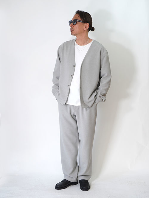 SALUTE HELM  梳毛トップ調ダブルクロス カーデシャツ (56001)