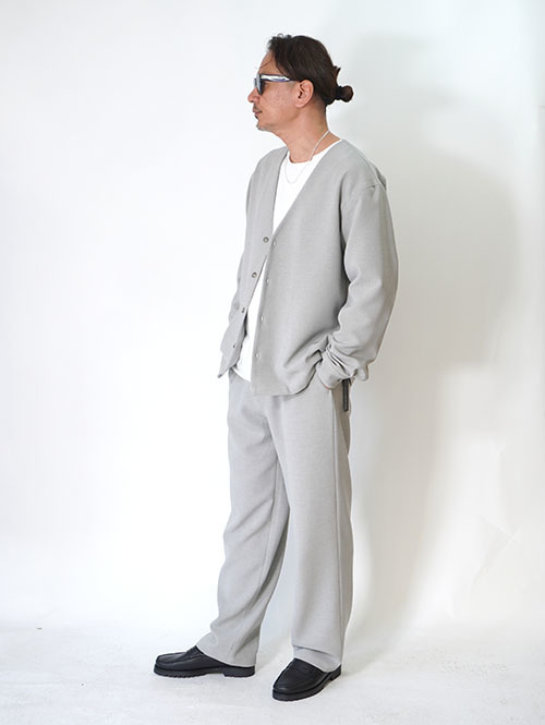 SALUTE HELM  梳毛トップ調ダブルクロス カーデシャツ (56001)