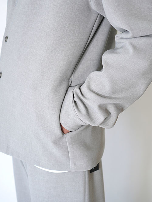 SALUTE HELM  梳毛トップ調ダブルクロス カーデシャツ (56001)