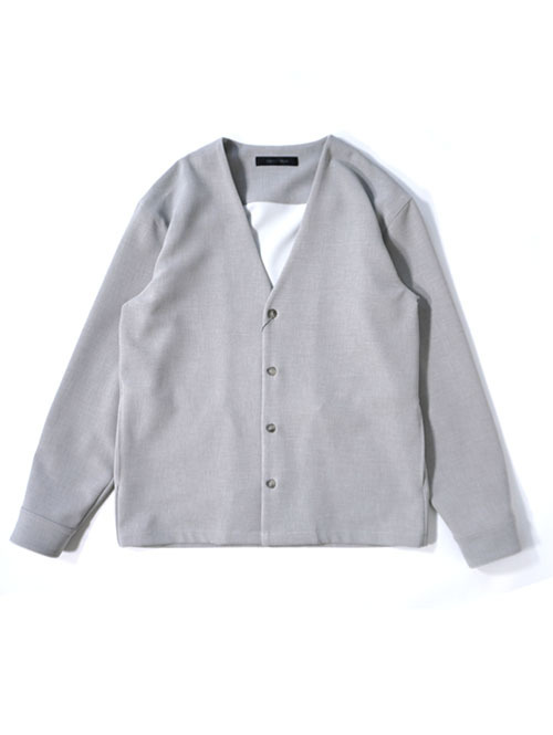 SALUTE HELM  梳毛トップ調ダブルクロス カーデシャツ (56001)