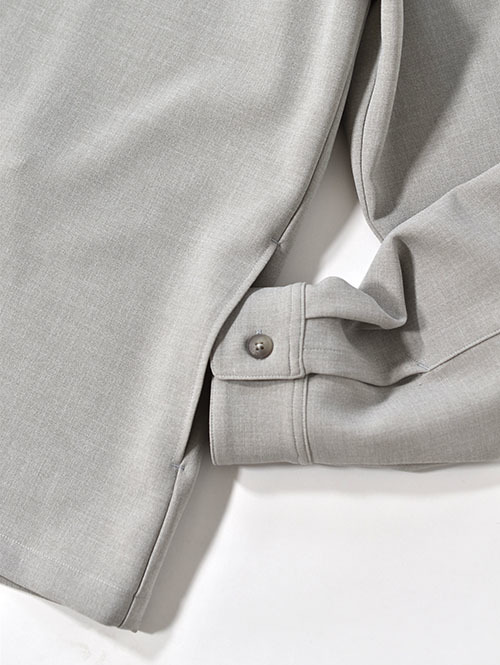 SALUTE HELM  梳毛トップ調ダブルクロス カーデシャツ (56001)