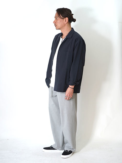 SALUTE HELM  VISLY TWILLサイド切替ワイドパンツ(66006) Grey