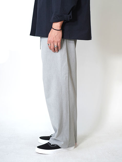 SALUTE HELM  VISLY TWILLサイド切替ワイドパンツ(66006) Grey