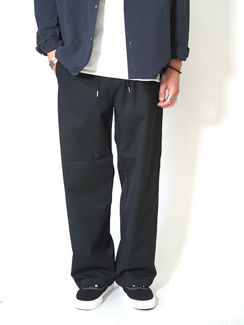SALUTE HELM  VISLY TWILLサイド切替ワイドパンツ(66006) Black