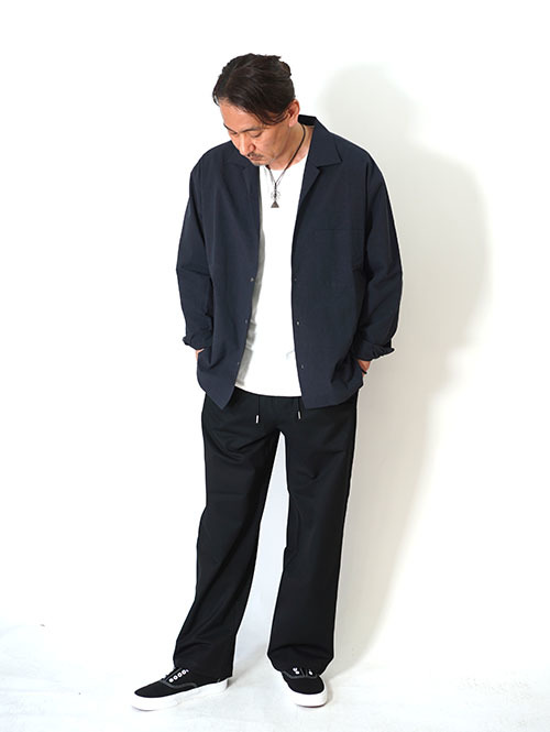 SALUTE HELM  VISLY TWILLサイド切替ワイドパンツ(66006) Black