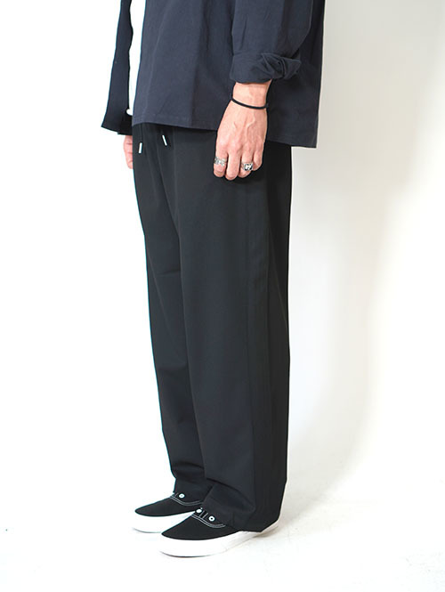 SALUTE HELM  VISLY TWILLサイド切替ワイドパンツ(66006) Black