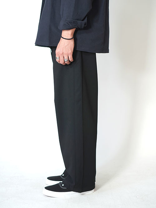 SALUTE HELM  VISLY TWILLサイド切替ワイドパンツ(66006) Black