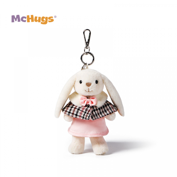 Mchugs  Bag Charm（マックハグス）Black Pink Leveret Bag Charm　バッグチャーム　うさぎのバッグチャーム　服を着たウサギ　チャーム　