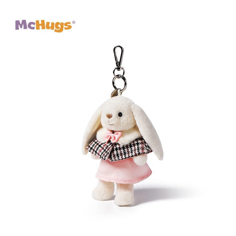 Mchugs  Bag Charm（マックハグス）Black Pink Leveret Bag Charm　バッグチャーム　うさぎのバッグチャーム　服を着たウサギ　チャーム　