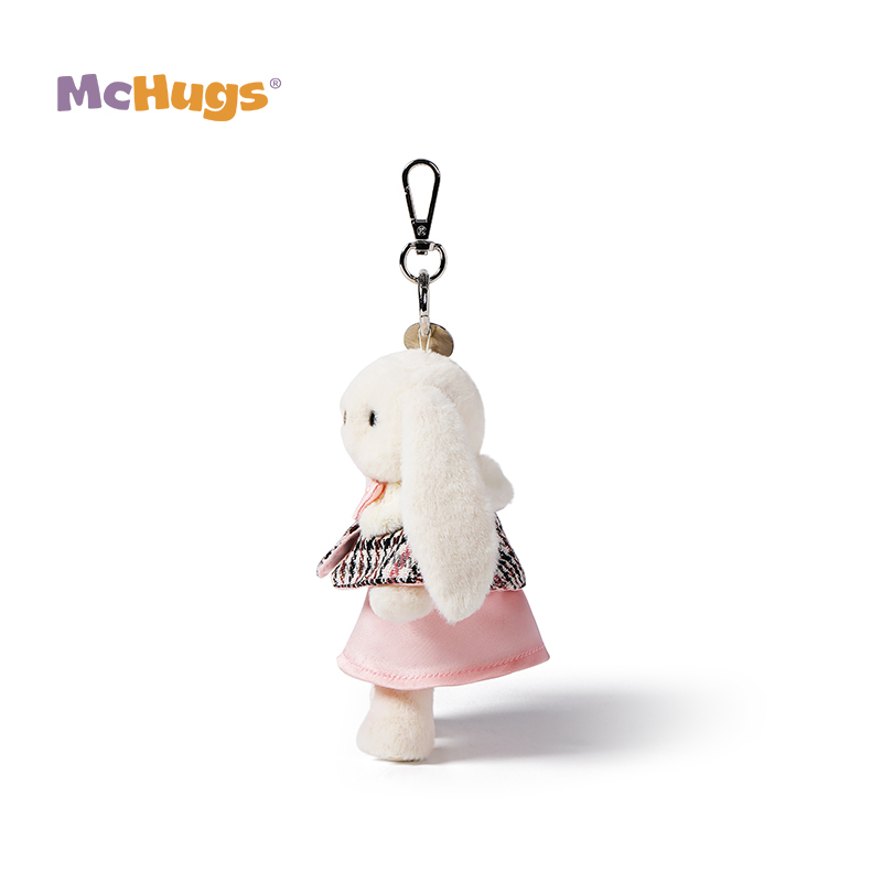 Mchugs  Bag Charm（マックハグス）Black Pink Leveret Bag Charm　バッグチャーム　うさぎのバッグチャーム　服を着たウサギ　チャーム　
