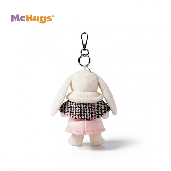 Mchugs  Bag Charm（マックハグス）Black Pink Leveret Bag Charm　バッグチャーム　うさぎのバッグチャーム　服を着たウサギ　チャーム　
