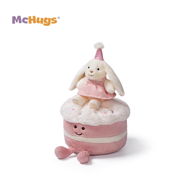 Mchugs Leveret Birthday Cake（マックハグス）レヴレットバースデーケーキ　うさぎを乗せたバースデーケーキ　ピンク　ケーキ　