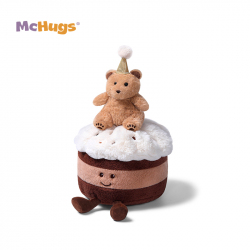Mchugs Raffles Bear Birthday Cake（マックハグス）ラッフルズベアバースデーケーキ　くまを乗せたバースデーケーキ　ブラウン　ケーキ　
