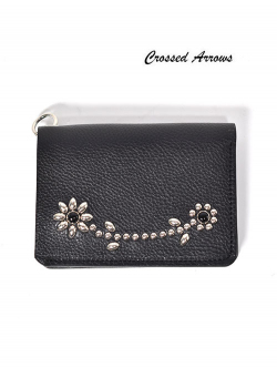 CROSSED ARROWS アリゾナレザー　スタッズ　チェーン穴付きトラッカーウォレット(SILVER）