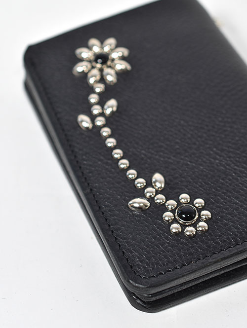 CROSSED ARROWS アリゾナレザー　スタッズ　チェーン穴付きトラッカーウォレット(SILVER）