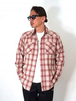 Etoffe Vintage  Panhandle slim 70' Plaid Western Shirt