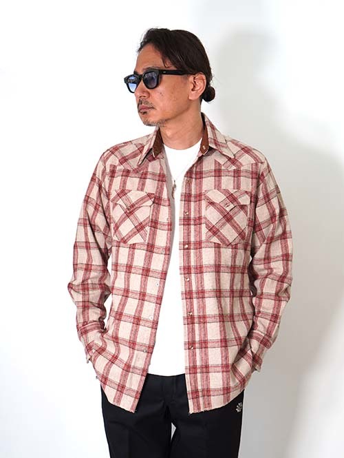 Etoffe Vintage  Panhandle slim 70' Plaid Western Shirt