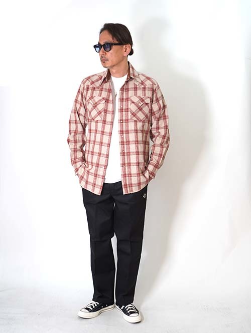 Etoffe Vintage  Panhandle slim 70' Plaid Western Shirt