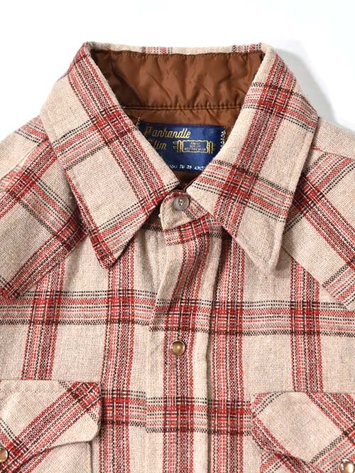 Etoffe Vintage  Panhandle slim 70' Plaid Western Shirt
