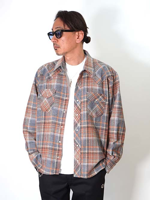 Etoffe Vintage  ARROW 70's Plaid Western Shirt