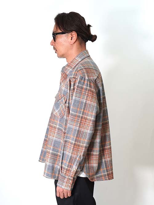 Etoffe Vintage  ARROW 70's Plaid Western Shirt
