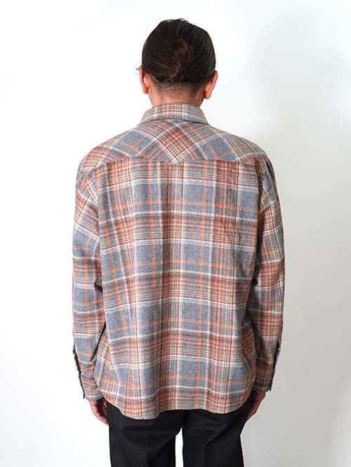 Etoffe Vintage  ARROW 70's Plaid Western Shirt