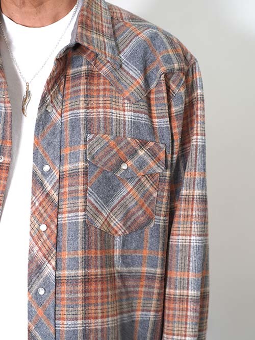 Etoffe Vintage  ARROW 70's Plaid Western Shirt