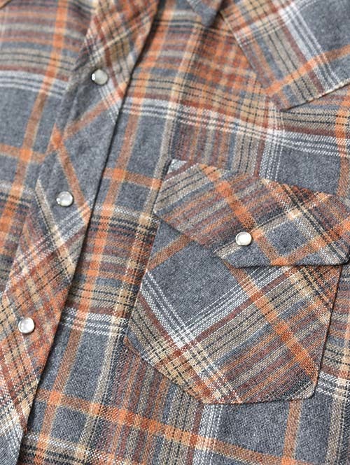 Etoffe Vintage  ARROW 70's Plaid Western Shirt