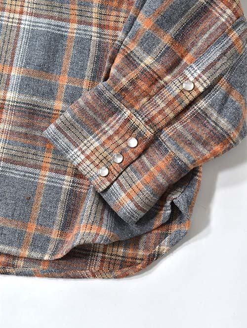 Etoffe Vintage  ARROW 70's Plaid Western Shirt