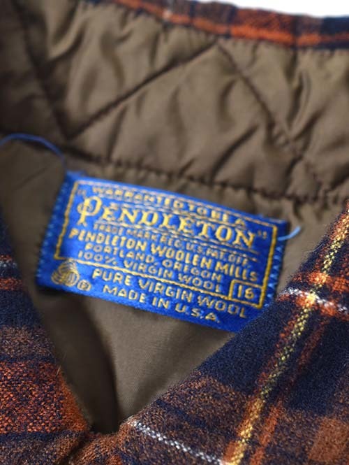 Etoffe Vintage  PENDLETON　Plaid Shirt 
