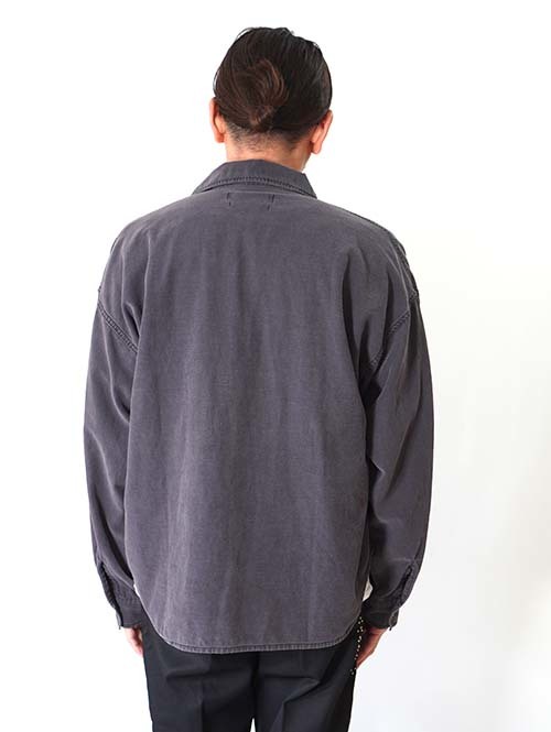 REMI RELIEF  Military shirt (刺繍:虎) - Charcoal