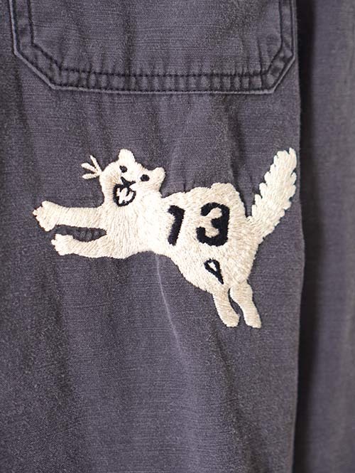 REMI RELIEF  Military shirt (刺繍:虎) - Charcoal