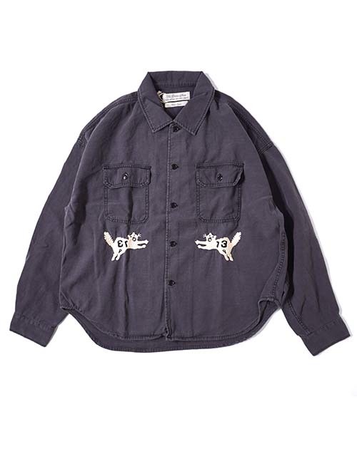 REMI RELIEF  Military shirt (刺繍:虎) - Charcoal