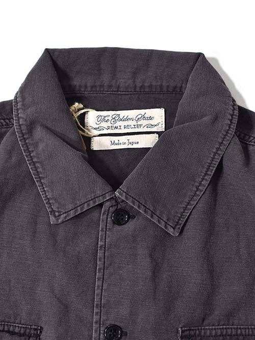 REMI RELIEF  Military shirt (刺繍:虎) - Charcoal
