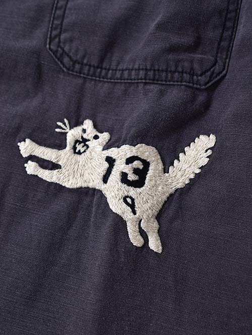 REMI RELIEF  Military shirt (刺繍:虎) - Charcoal