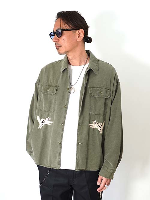 REMI RELIEF  Military shirt (刺繍:虎) - Khaki