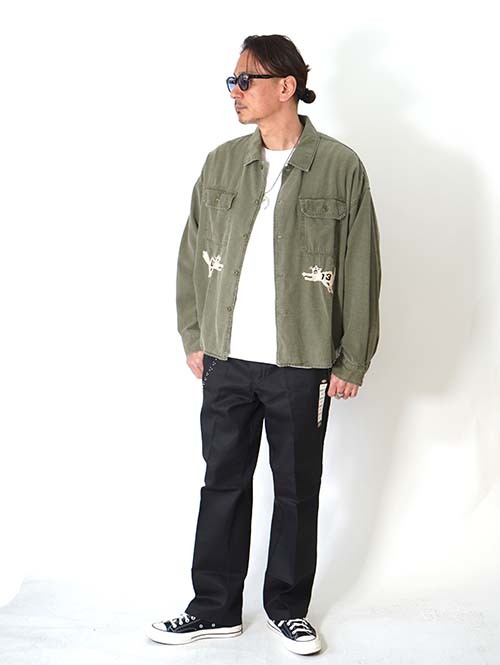 REMI RELIEF  Military shirt (刺繍:虎) - Khaki