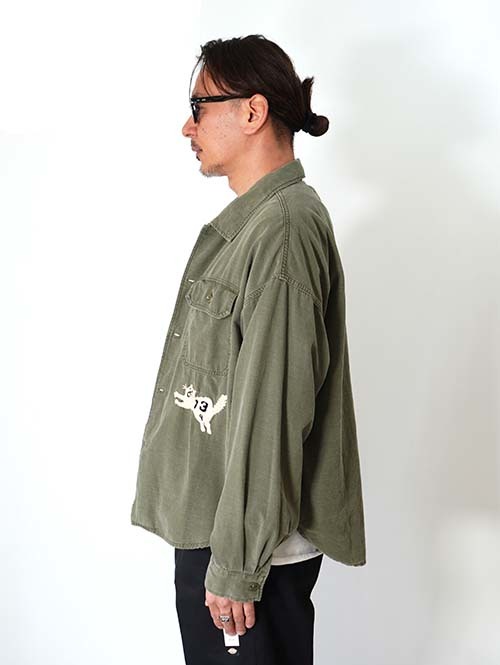 REMI RELIEF  Military shirt (刺繍:虎) - Khaki