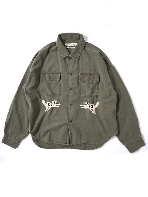 REMI RELIEF  Military shirt (刺繍:虎) - Khaki