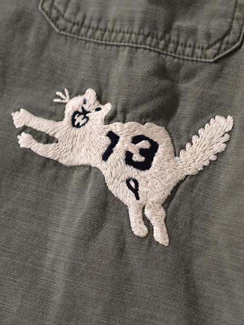 REMI RELIEF  Military shirt (刺繍:虎) - Khaki