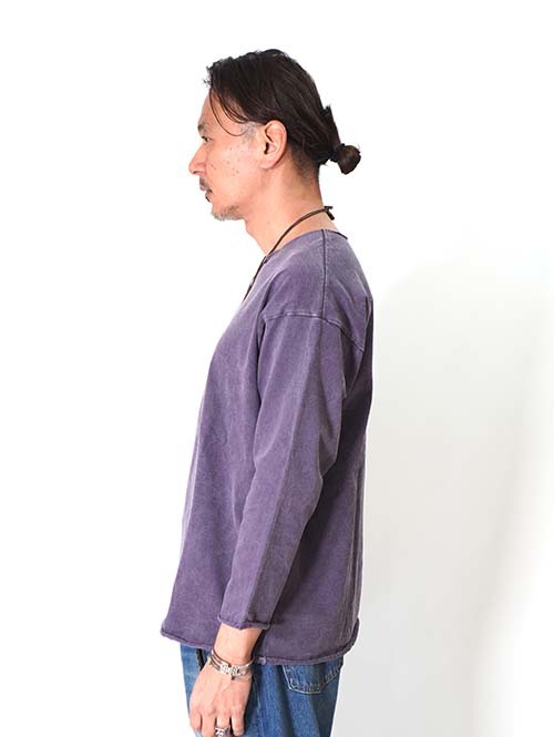 GRAB IN HOLLYWOOD  Heavy Weight Relax Fit All Cut 3/4Sleeve - Pig.Purple