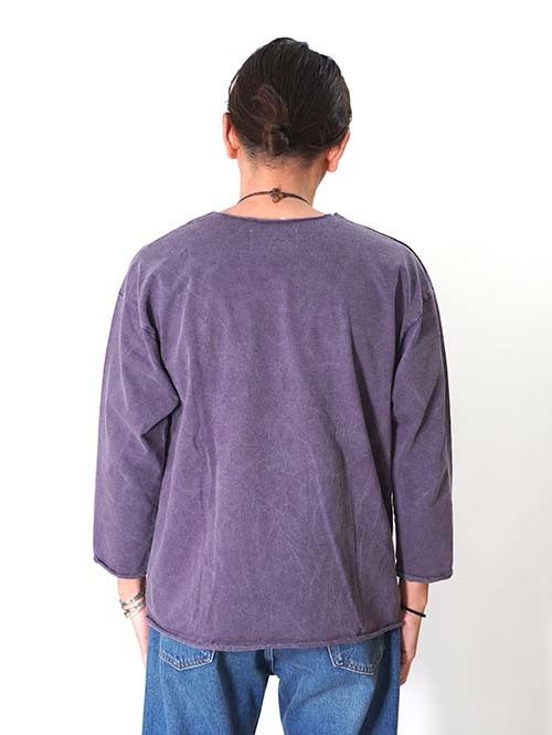 GRAB IN HOLLYWOOD  Heavy Weight Relax Fit All Cut 3/4Sleeve - Pig.Purple
