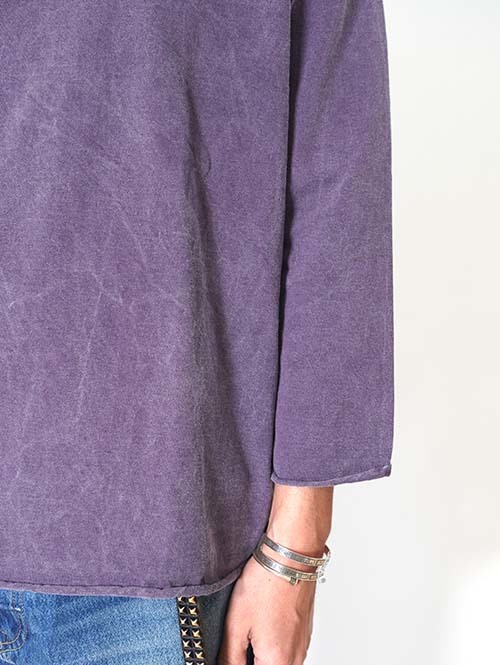 GRAB IN HOLLYWOOD  Heavy Weight Relax Fit All Cut 3/4Sleeve - Pig.Purple