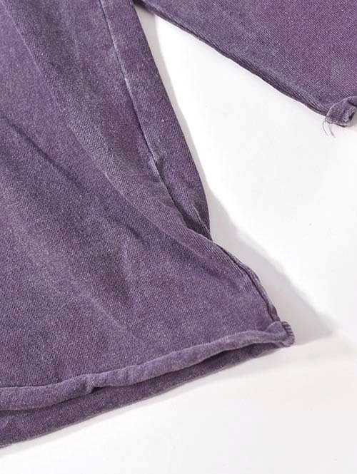 GRAB IN HOLLYWOOD  Heavy Weight Relax Fit All Cut 3/4Sleeve - Pig.Purple
