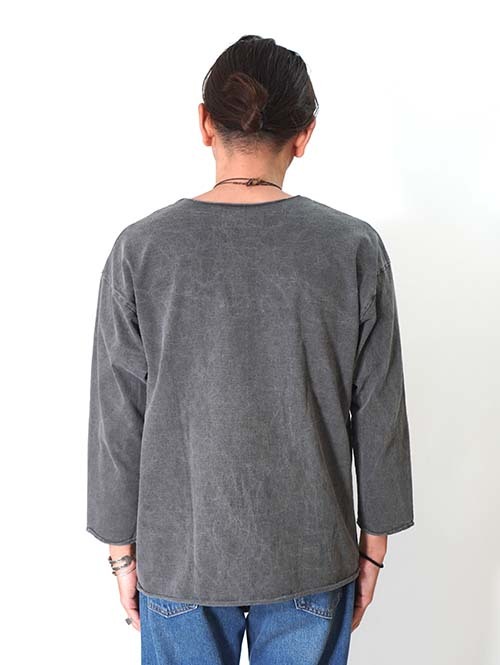 GRAB IN HOLLYWOOD  Heavy Weight Relax Fit All Cut 3/4Sleeve - Pig.Black