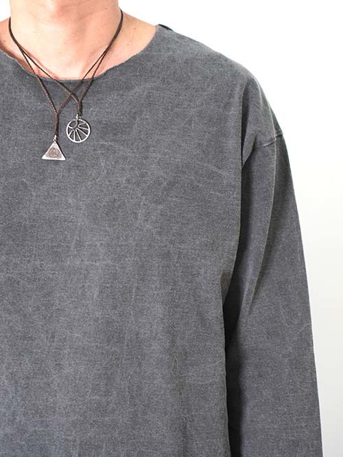 GRAB IN HOLLYWOOD  Heavy Weight Relax Fit All Cut 3/4Sleeve - Pig.Black