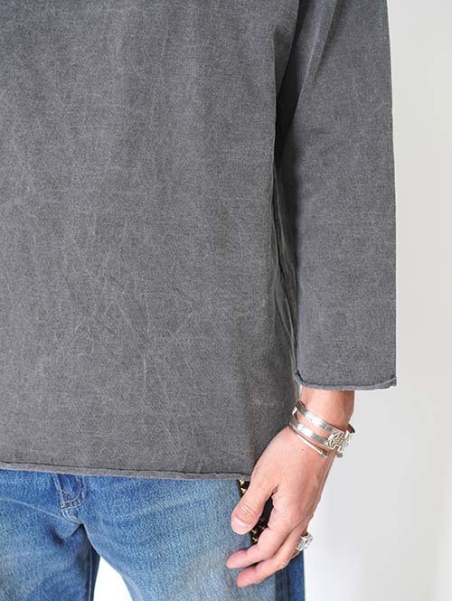 GRAB IN HOLLYWOOD  Heavy Weight Relax Fit All Cut 3/4Sleeve - Pig.Black